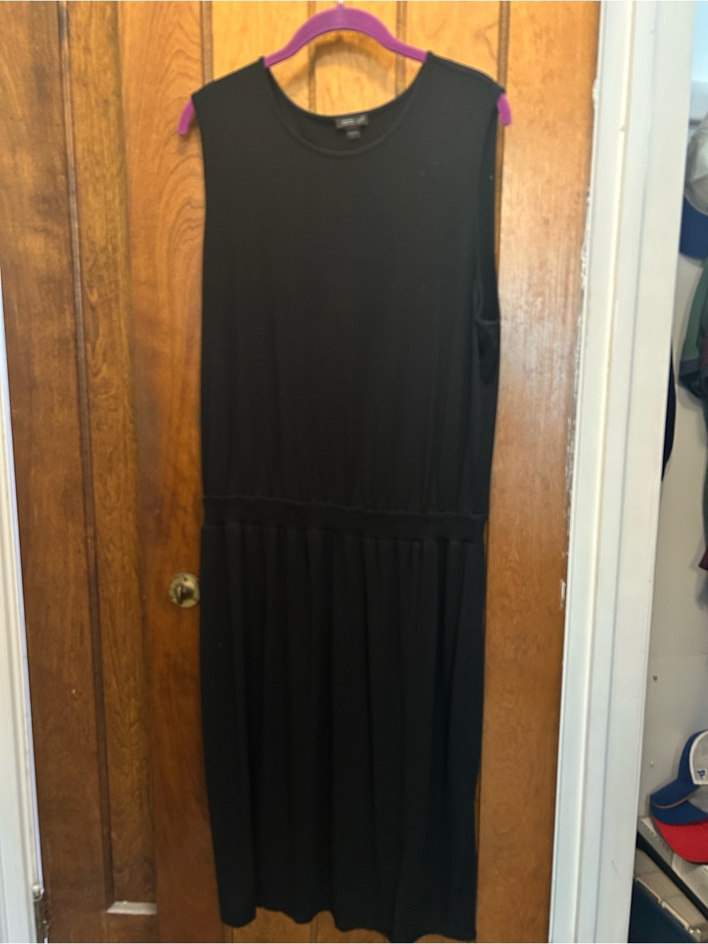 J Jill Wearever Black Sleeveless Midi Dress - Size LARGE